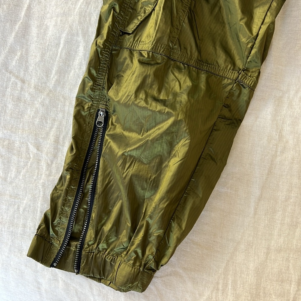 FP Movement Back to the Future Metallic Green Lightweight Parachute Pants XS - Picture 7 of 10